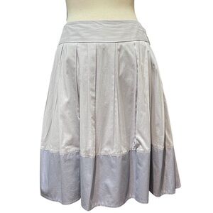 Anthropologie Elevenses Periwinkle Blue Colorblock Full Knee Length Skirt Size 8